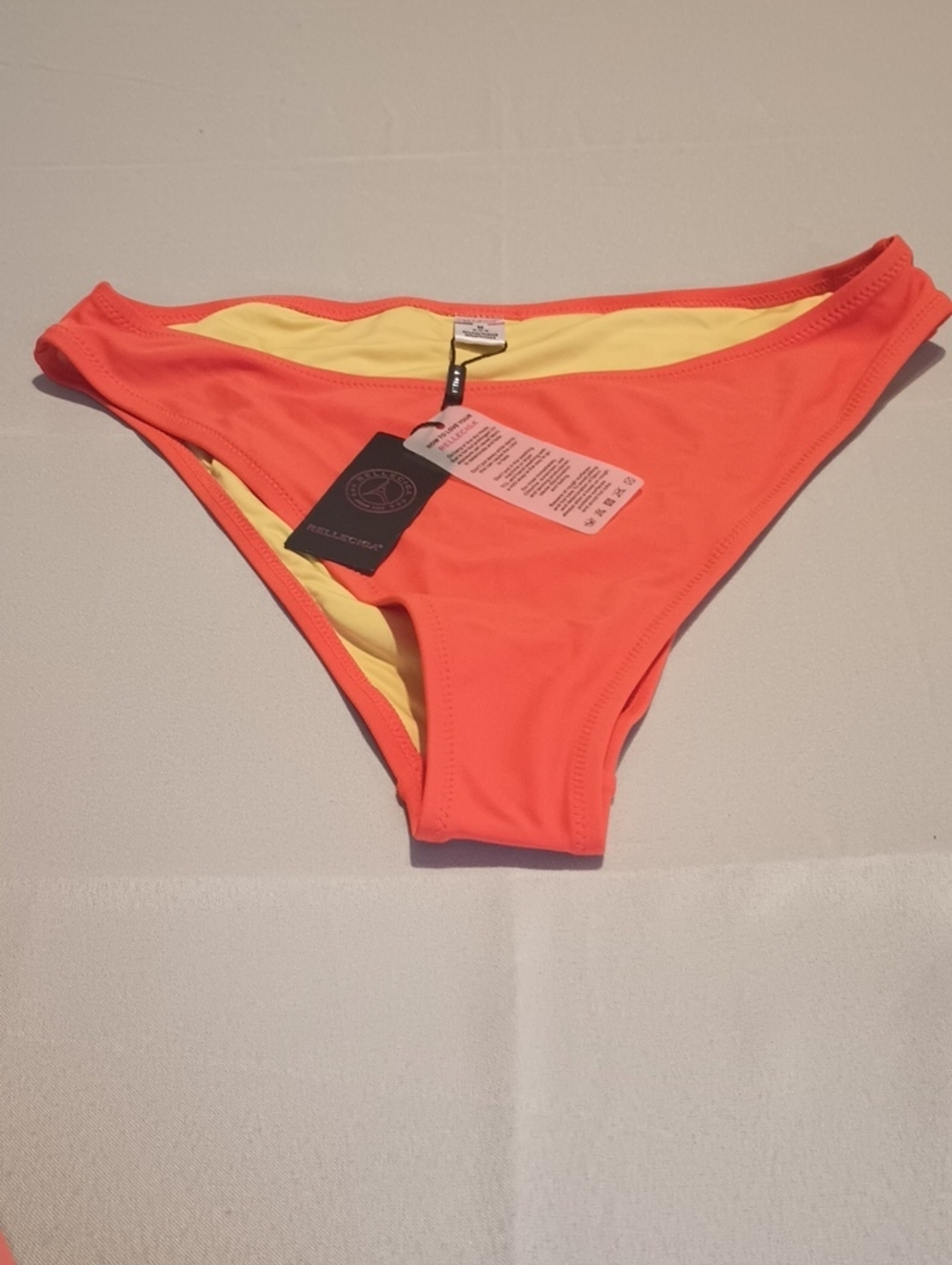 RELLECIGA Reversible Coral & Yellow Bikini Bottom